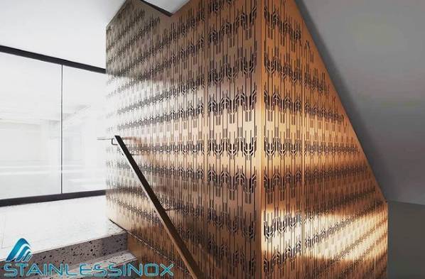 Intricately designed wooden wall panel